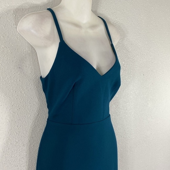 Lulu’s Moments Of Bliss Forest Green Backless Mermaid Maxi Dress Small S AC5 - Picture 7 of 13